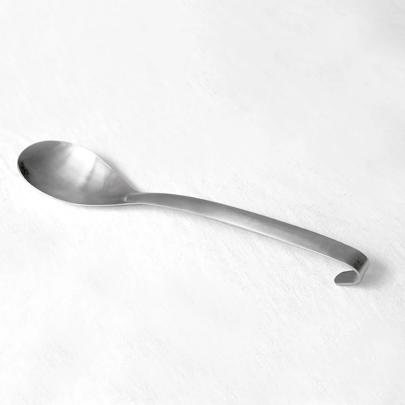 Grande cuillère de service en inox brossé