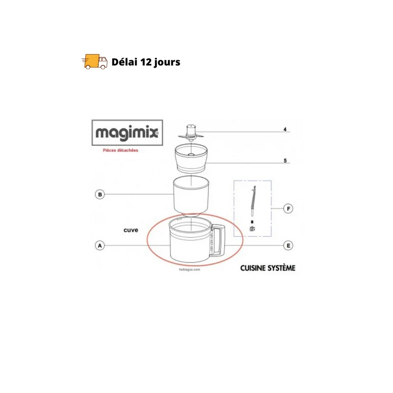 Cuve robot Magimix 5200