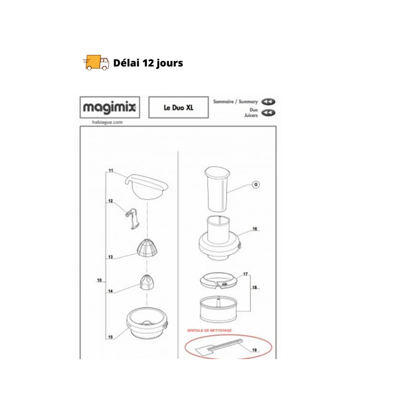 Spatule pour Duo XL Magimix
