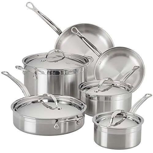Hestan ProBond Collection Professional Clad Stainless Steel 10-Piece Ultimate Cookware Set