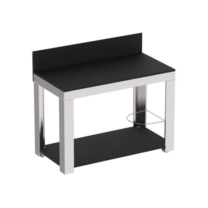 Chariot LEON inox/acier noir