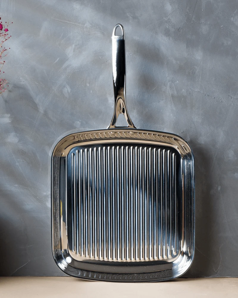 Gril carré inox 3-ply 30 × 30 cm – Castel’Pro® Cristel
