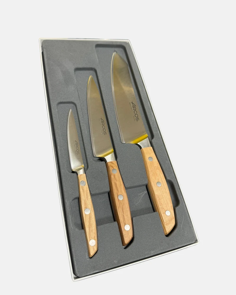 Couteaux Forgés Manhattan Chêne Clair - Coffret Arcos