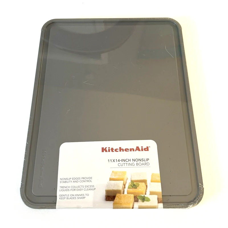 KitchenAid Nonslip Cutting Board Solid Gray Trench - Assorted Sizes