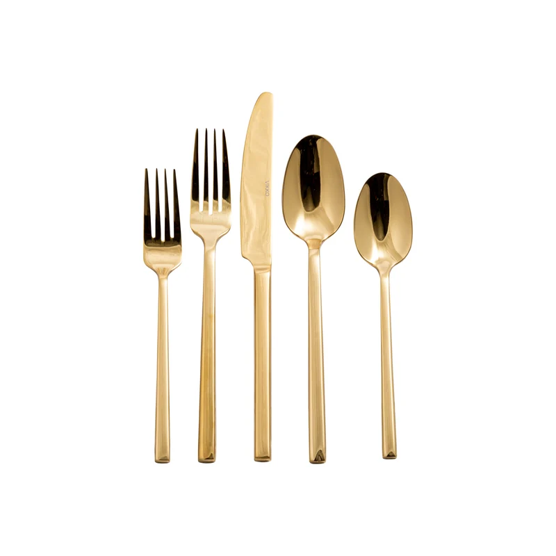Vikko Crown - Sapphire Square 18/10 Stainless Steel 20 Piece Flatware Set - Assorted Styles