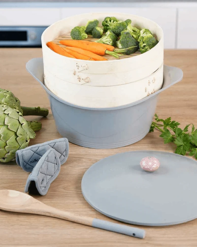 Panier Vapeur en Bambou 24/28 cm Cookut- Cuisson Saine