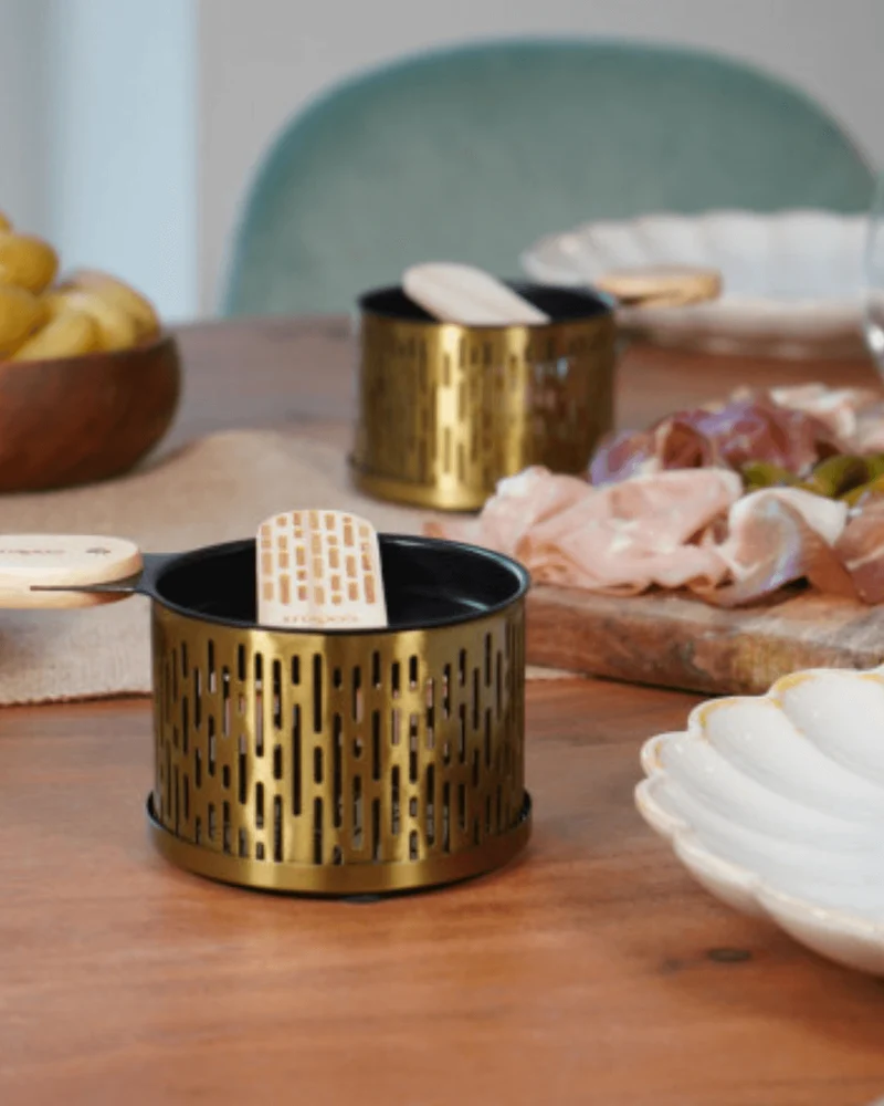 Set de 2 raclettes individuelles à la bougie – Édition Or Cookut