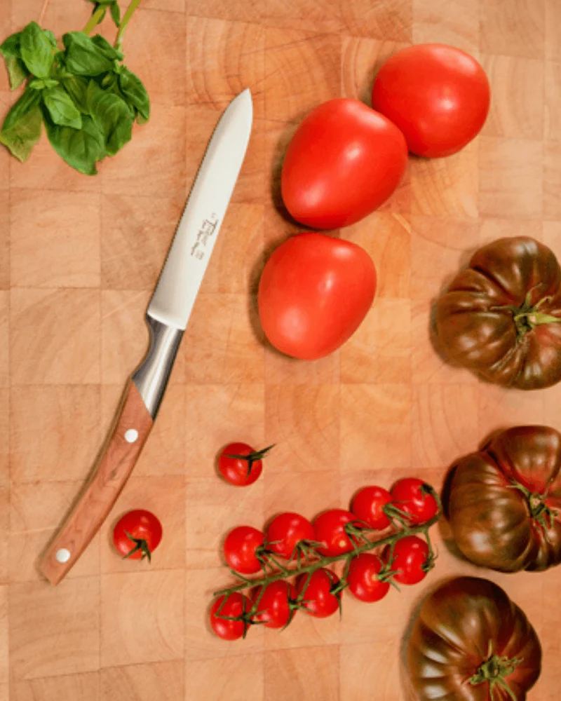 Couteau à Tomate Le Thiers - Lame 13 cm en Loupe de Cade (Genévrier) - Goyon-Chazeau