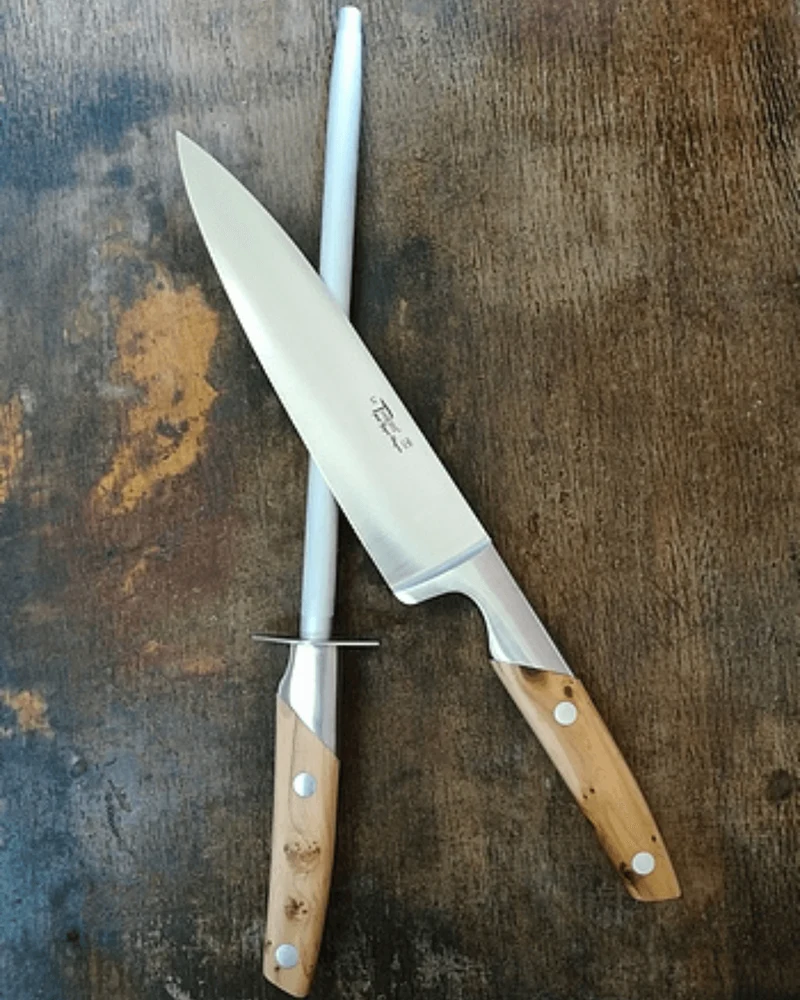 Couteau Éminceur 20 cm Le Thiers - Loupe de Cade (Genévrier) - Goyon-Chazeau