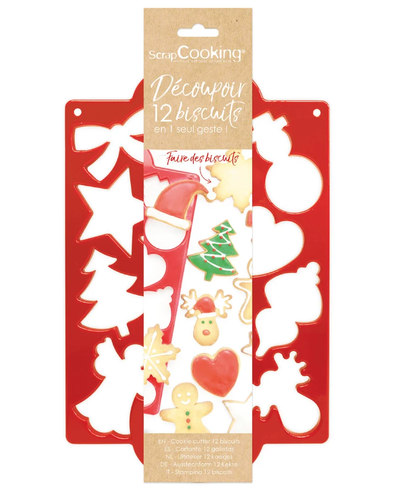 Découpoir Multiple Noël 12 Biscuits - ScrapCooking