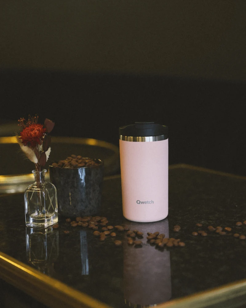 Travel Mug Isotherme Qwetch - Inox Recyclé, 6h Chaud / 12h Froid, Étanche - 350 ml 3 teintes