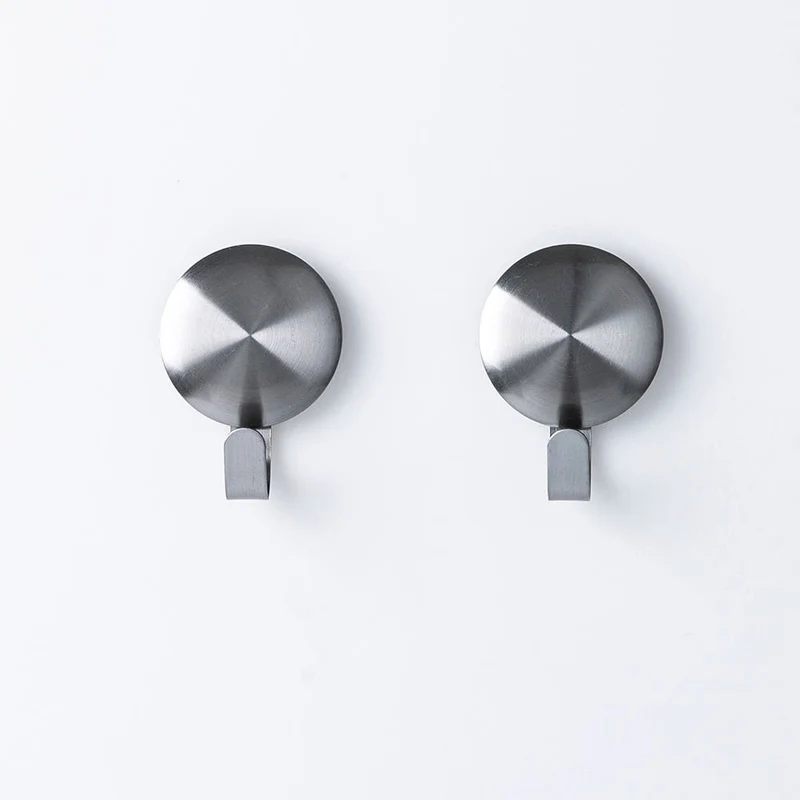 iDesign Affixx Forma Medium Adhesive Hook - Set of 2, Brushed