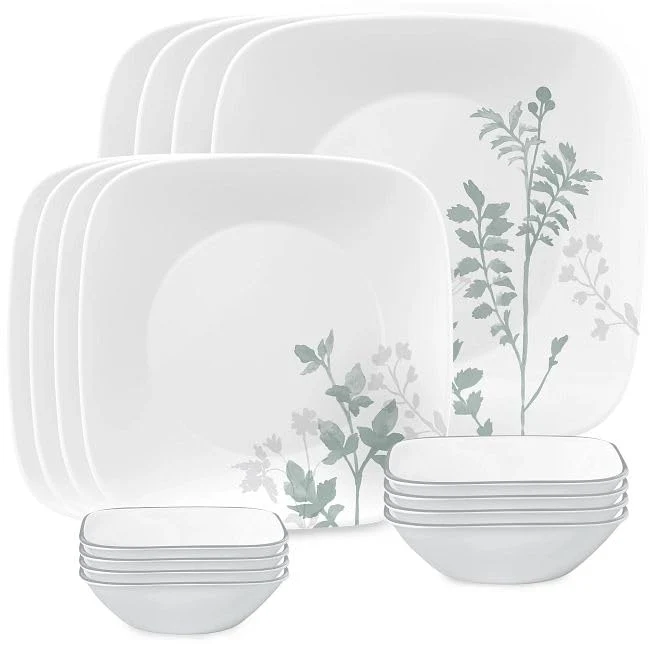 Corelle Square Amalie 16-piece Dinnerware Set, Service for 4