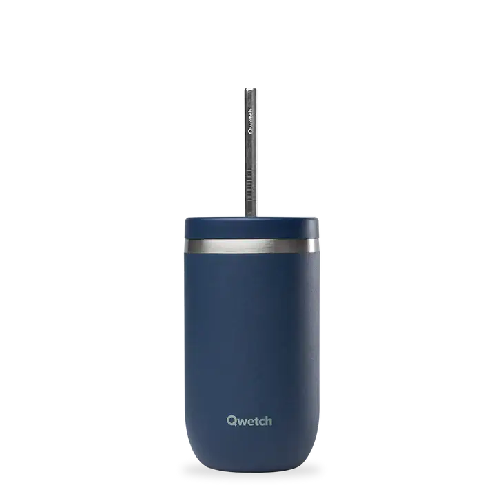 Cold Cup Isotherme Qwetch 470 ml – Gobelet à emporter en inox, Anti-fuites, Durable et Écologique
