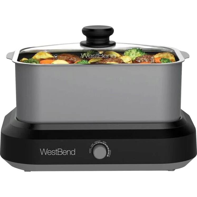 West Bend 87905 Slow Cooker, Gray, Assorted Sizes