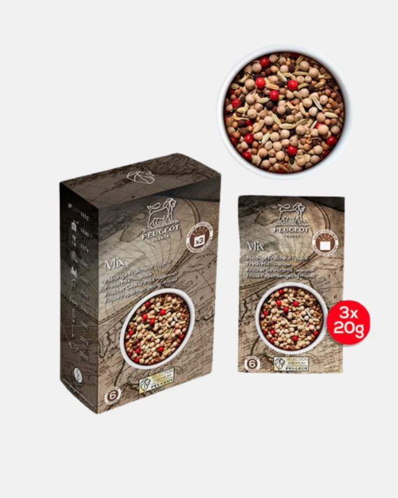 Mix Fraicheur, Mélange de Poivres pour Poissons par Peugeot 60g