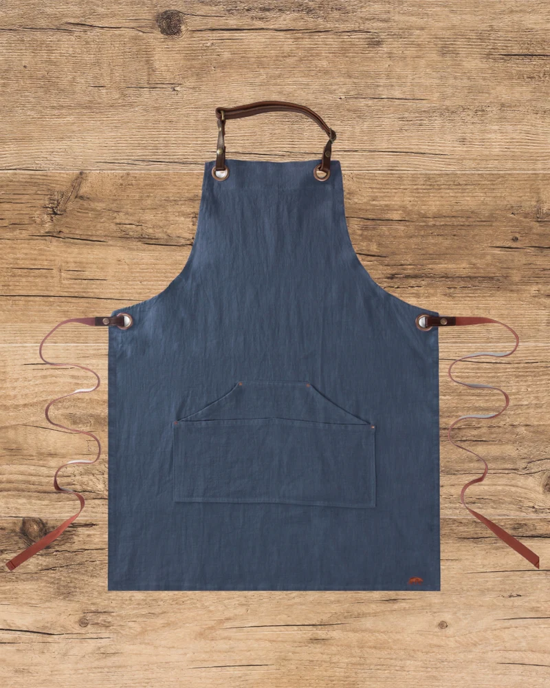 Tablier en Lin N°173 Bleu Marine – Alaskan Maker
