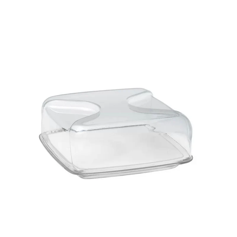 Cloche à fromage carrée avec plateau transparent GUZZINI