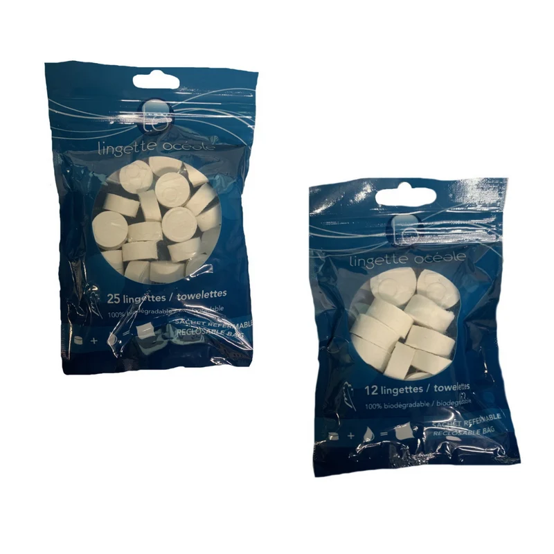 Lot lingettes rince doigts par 12 ou 25