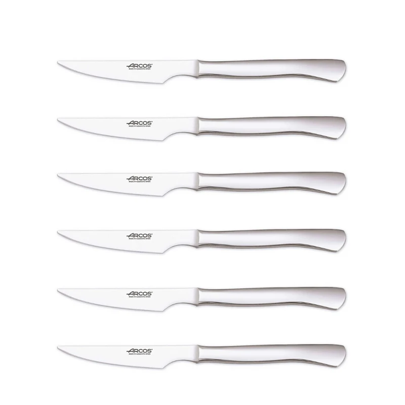 Coffret 6 couteaux steak inox lame lisse