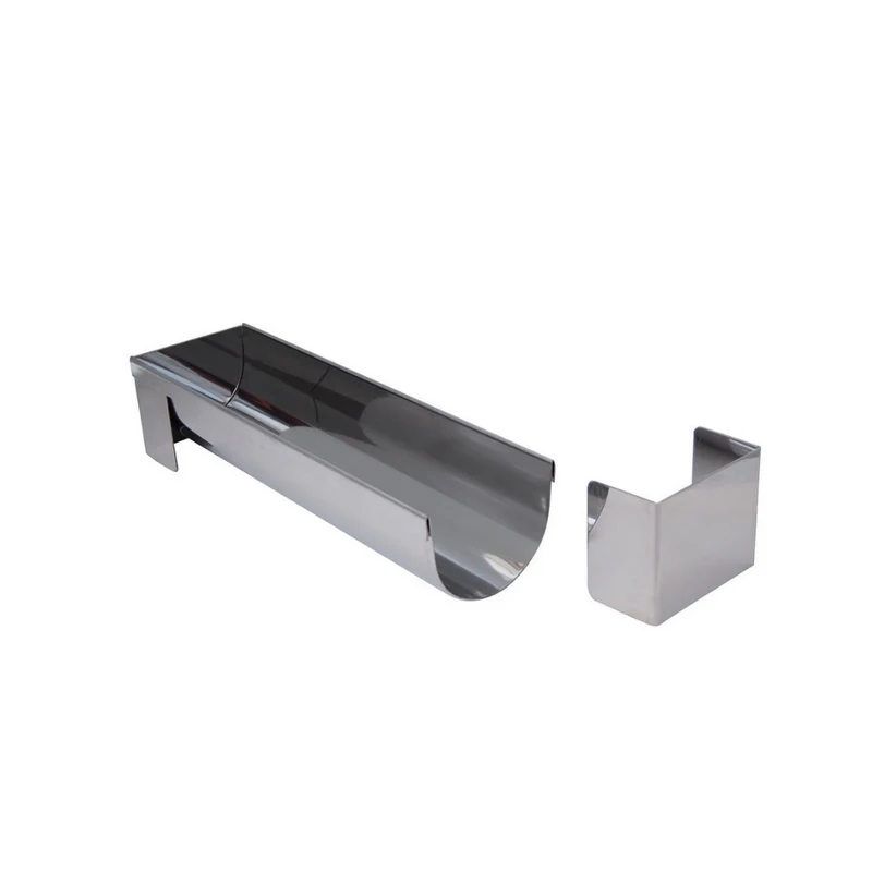 Gouttière à bûche ronde inox 30cm