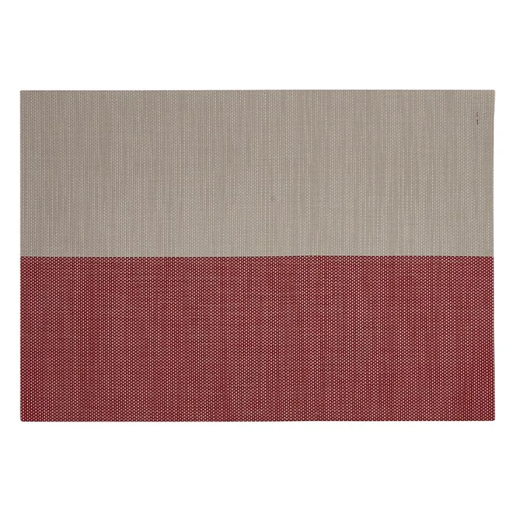 Harman Divide Vinyl Placemat Linen/Red 13x19