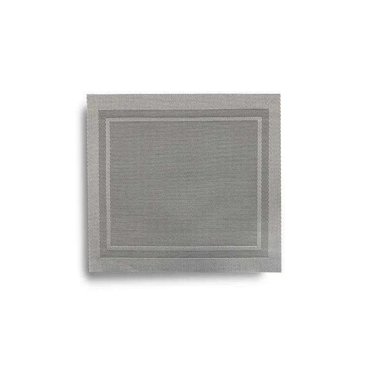 Harman Lustre Square 14" Vinyl Placemat, Silver