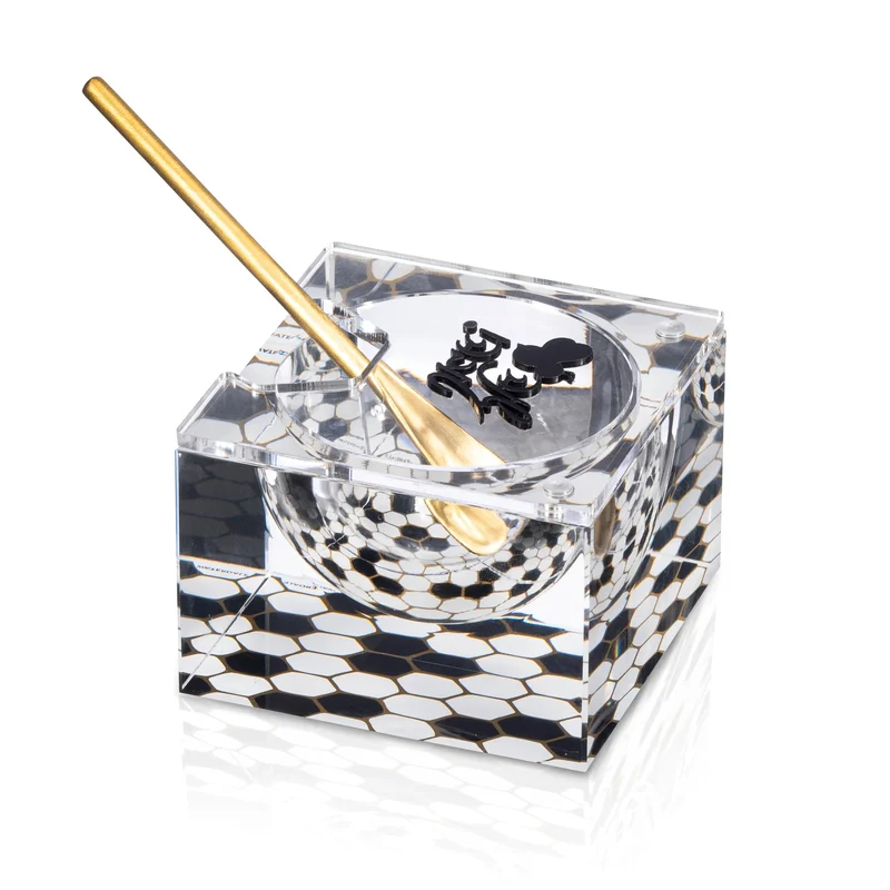 Waterdale Rosh Hashanah, Onyx Honey Dish, 3" x 3"