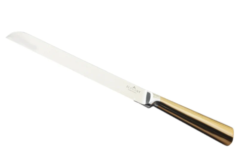 A&M Judaica Stainless Steel Challah Knife Gold Handle 13" - Assorted Styles