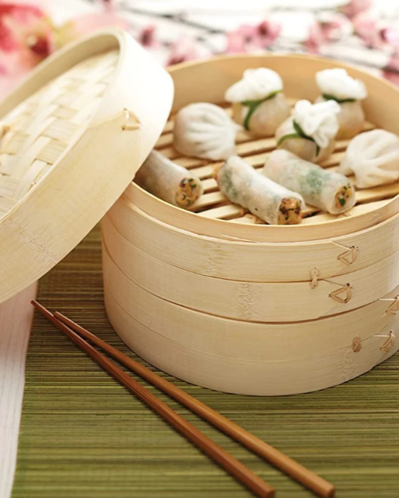 Panier Vapeur Bambou 2 Étages – L’Authenticité de la Cuisine Asiatique