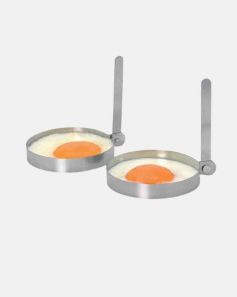 Cercle à Œuf Rond Inox avec Poignée Relevable – Kitchen Craft