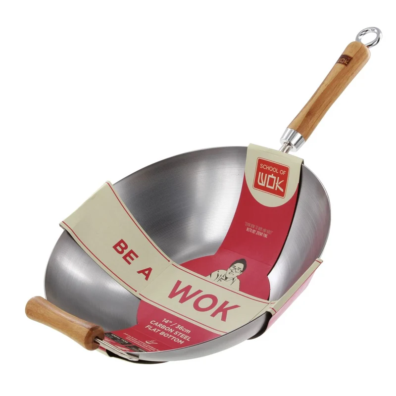 Wok tôle d'acier 36cm