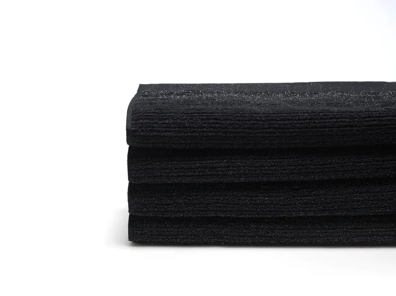 European Art Gild Black Metallic Hand Towel