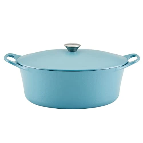 Rachael Ray Premium Rust-Resistant Cast Iron Dutch Oven, Assorted Colors