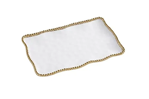 Pampa Bay Golden Salerno Titanium-Plated Porcelain Medium Platter