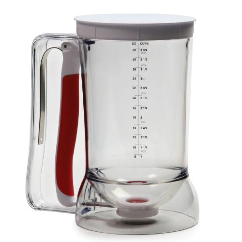 Norpro 4 Cup Batter Pancake Cupcake Pastry Dispenser with Soft Grip Pull Handler