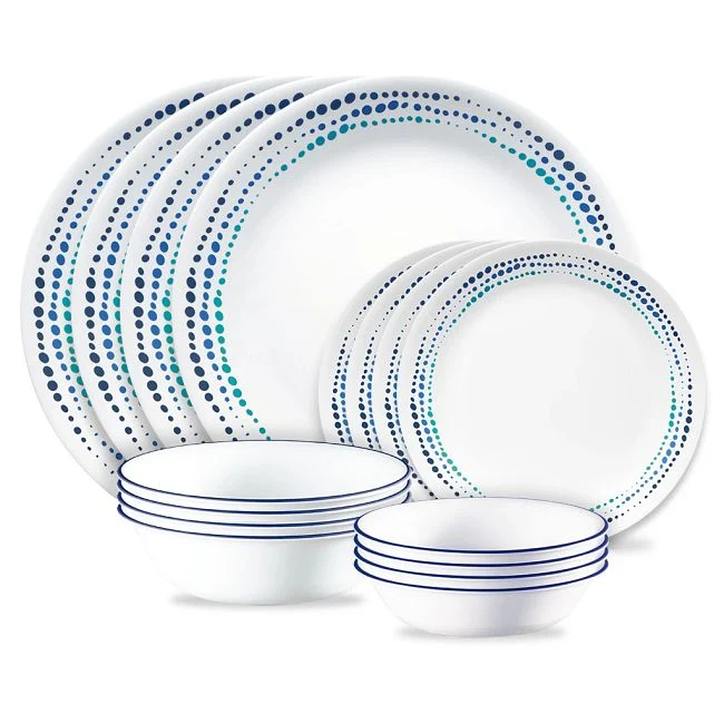 Corelle Ocean Blues 16 Piece Dinnerware Set