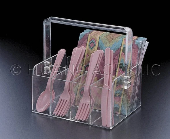 Acrylic Napkin and Flatware Caddy