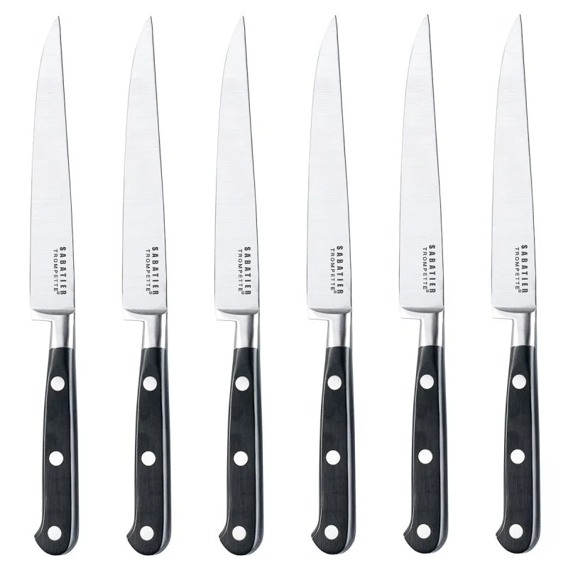 Coffret 6 couteaux steak lisse