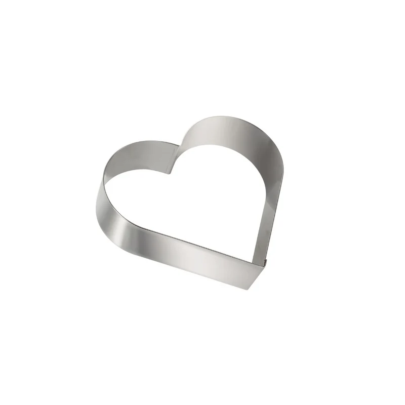 Cercle à mousse 6 cm pâtisserie Inox Coeur