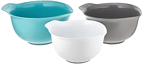 KitchenAid Universal Nesting Mixing Bowls, Set Of 3, Aqua/Gray/White
