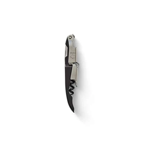 Rabbit Zippity 2-Step Waiter's Corkscrew, Black, Pocket Size