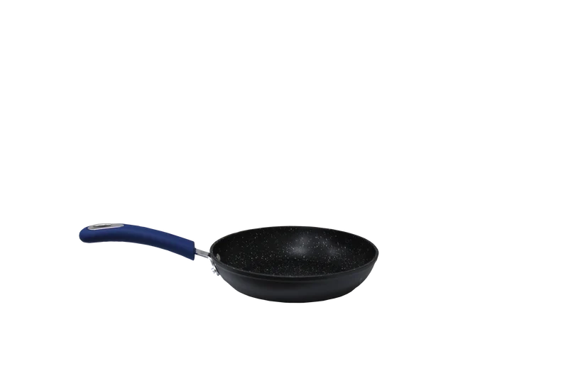 Millvado Rainbow Non Stick Pots and Pans with Blue Silicone Handle - Assorted Sizes