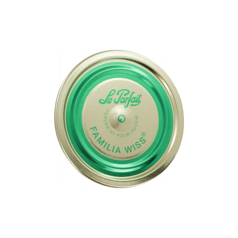 Boîte 12 capsules Le Parfait Familia Wiss diamètre 100 mm verte