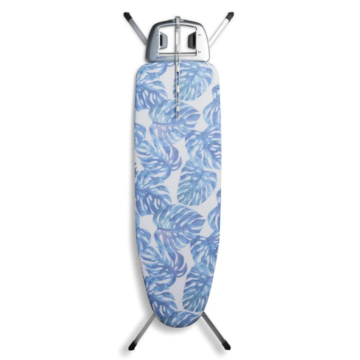 Bartenlli Heavy Duty Ironing Board, Blue, Surface 47x15", Height ADJ 30-39" 4 Layer Pad