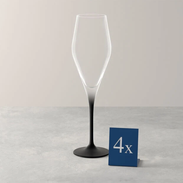 Villeroy & Boch Manufacture Rock Stems Champagne Flute, Set of 4