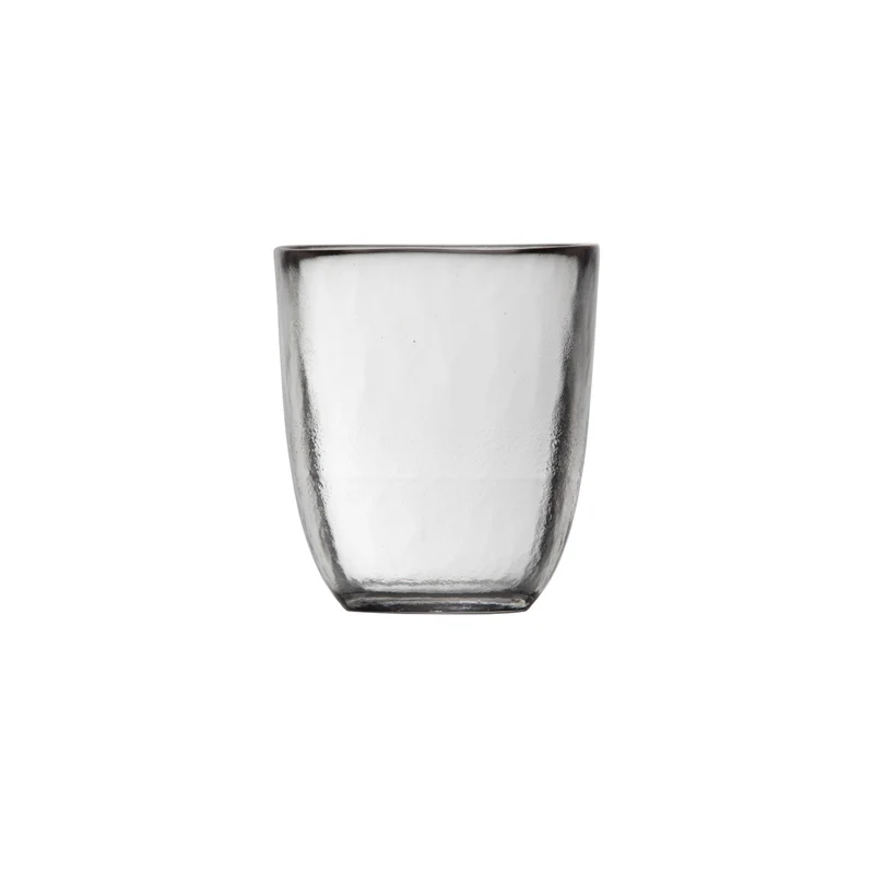 Fortessa Los Cabos Hammered Clear Glass Tumbler 10oz, Set Of 4