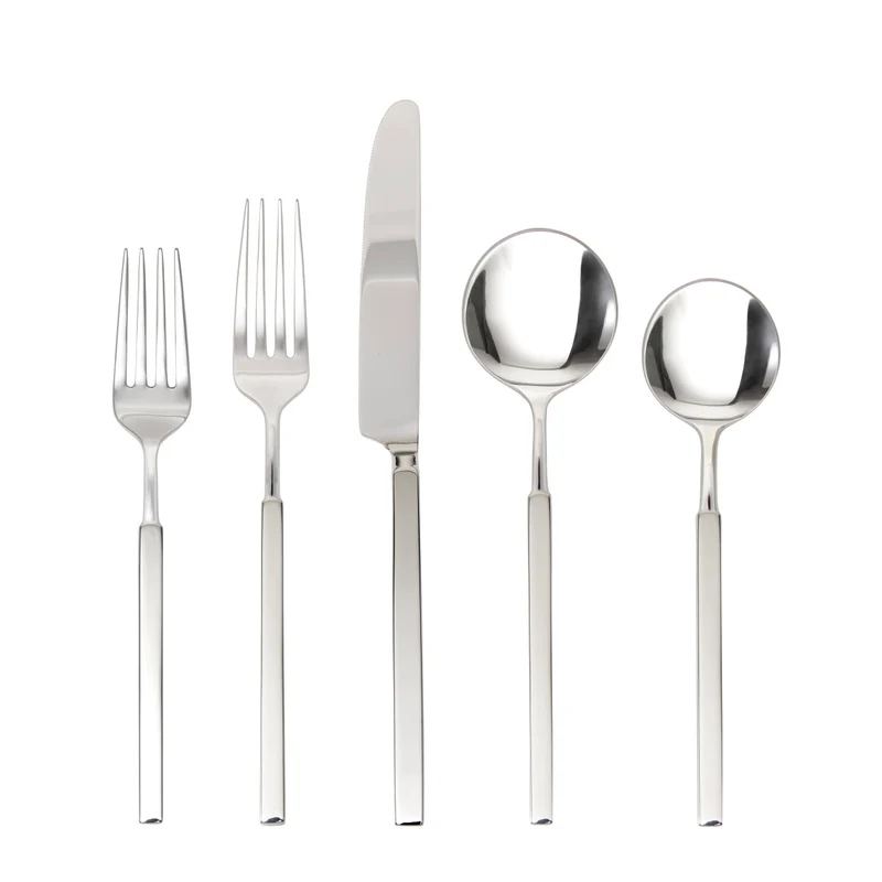 Fortessa Brushed, Mirrored Jaxson 5pc Place Setting