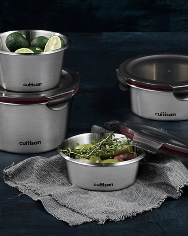 Boîte ronde en inox Cuisitan