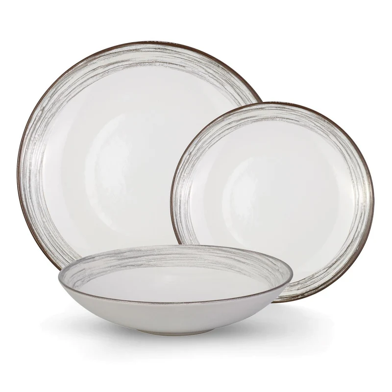 Mesa Ceramics Provence 12 Piece Stoneware Dinnerware Set, Service for 4